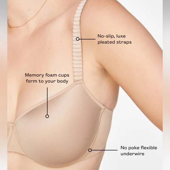 Thirdlove 24/7 Classic T-Shirt Bra Taupe Size 36B - Picture 12 of 16